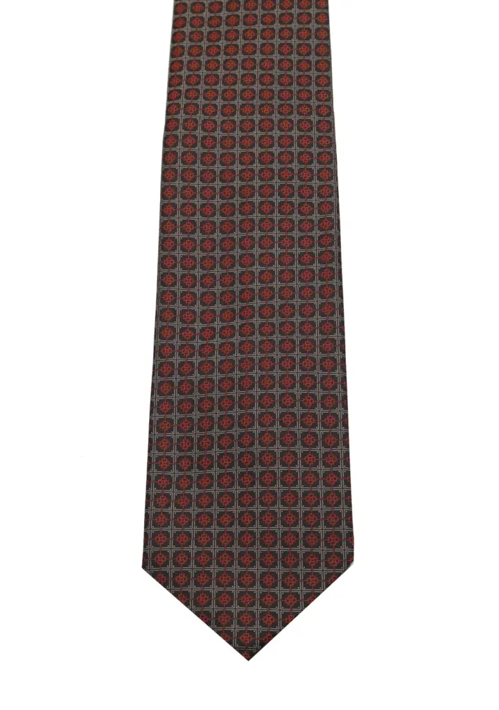 Gucci Gray / Brownish Patterned Tie