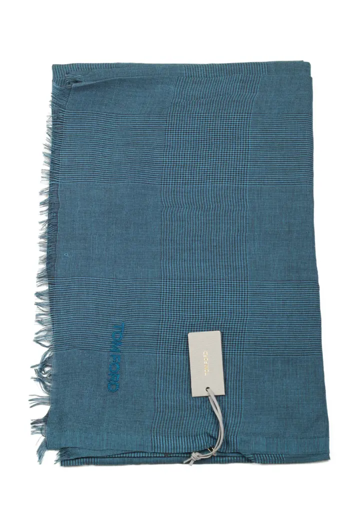 Tom Ford Green Modal Cashmere Silk Signature Scarf 75″ / 30″
