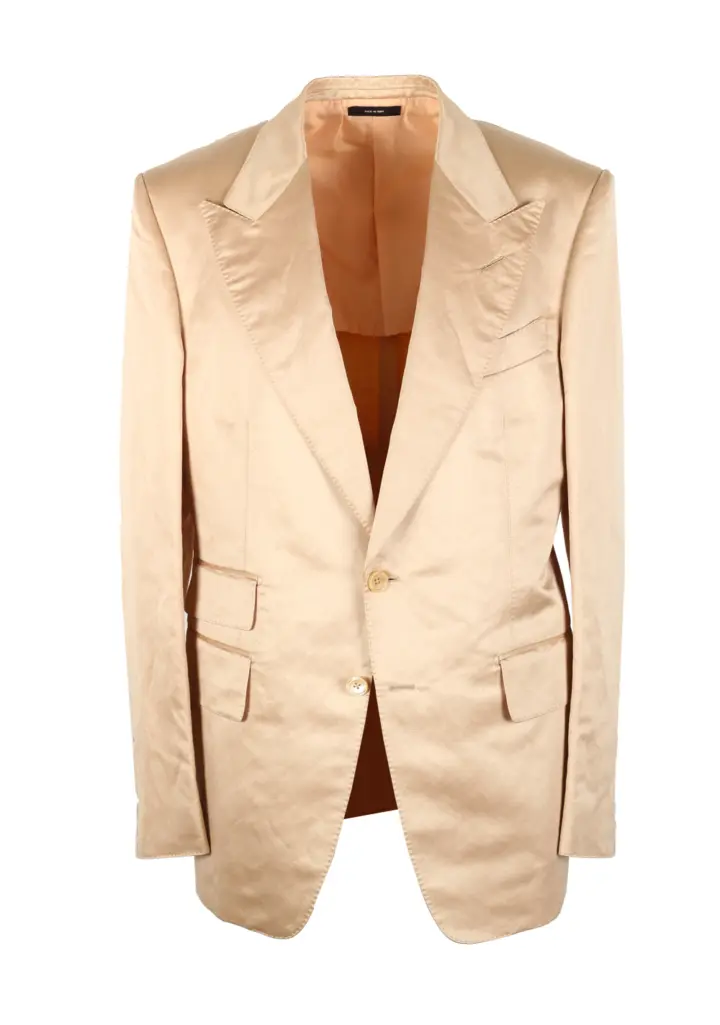 TOM FORD Shelton Gold Sport Coat In Silk Blend