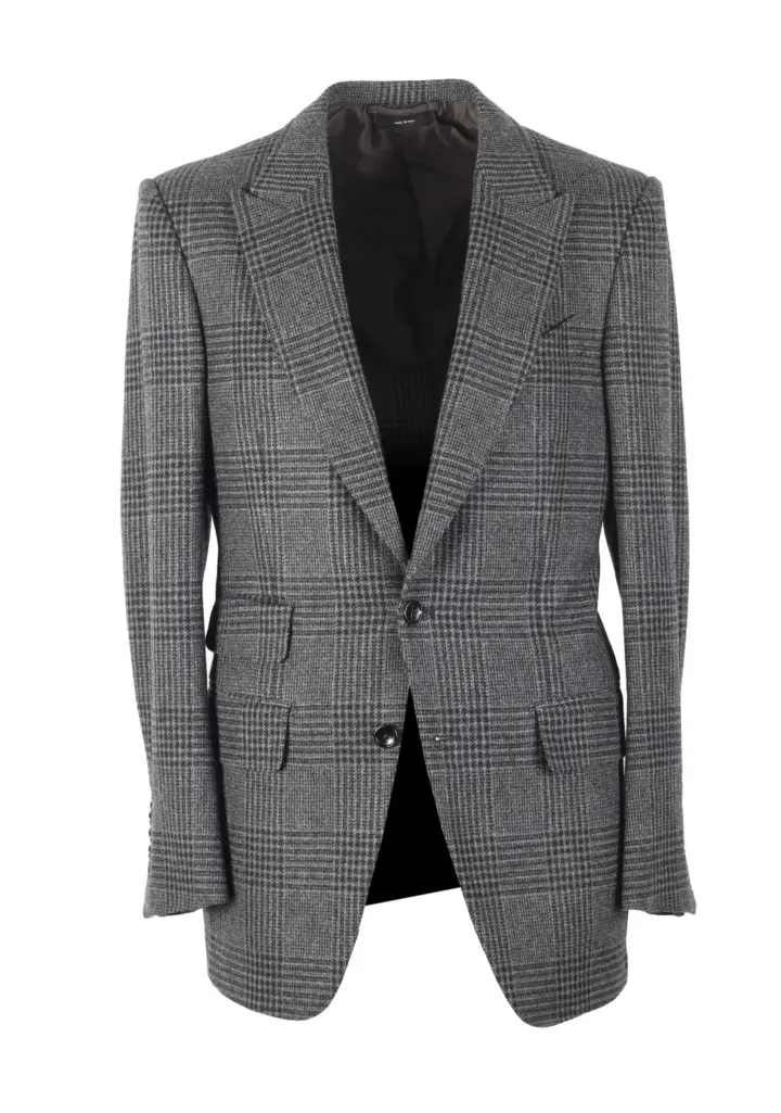 TOM FORD Atticus Gray Checked Sport Coat Size 46 / 36R U.S.