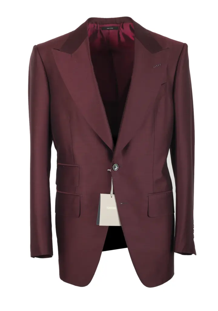 TOM FORD Atticus Aubergine Sport Coat Size 46 / 36R U.S.