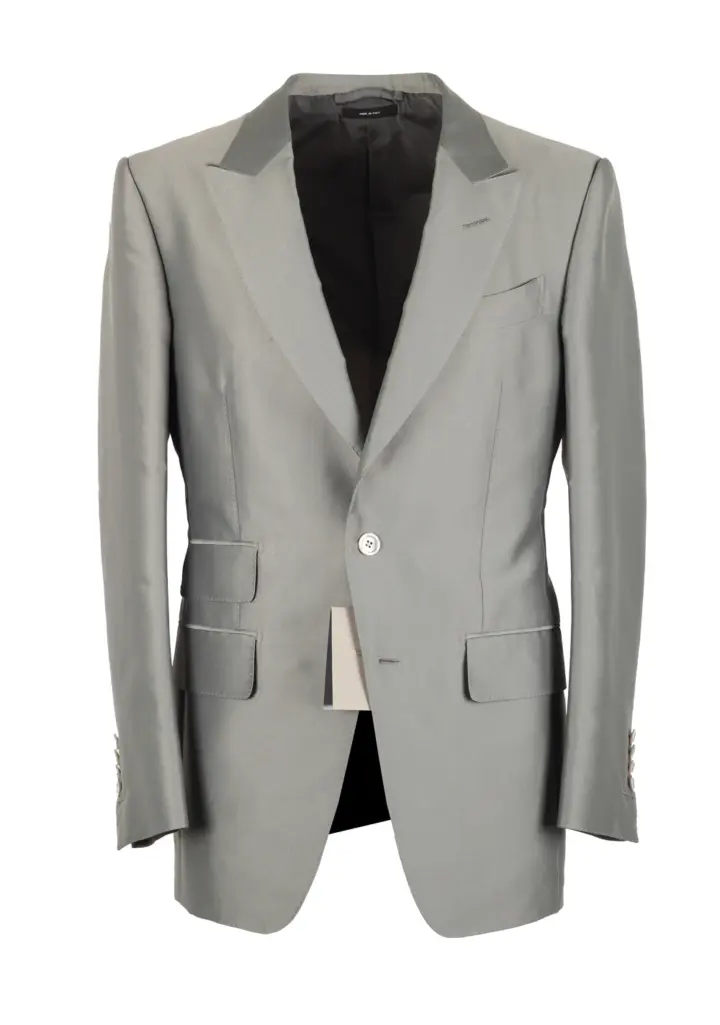 TOM FORD Atticus Silver Sport Coat Size 46 / 36R U.S.