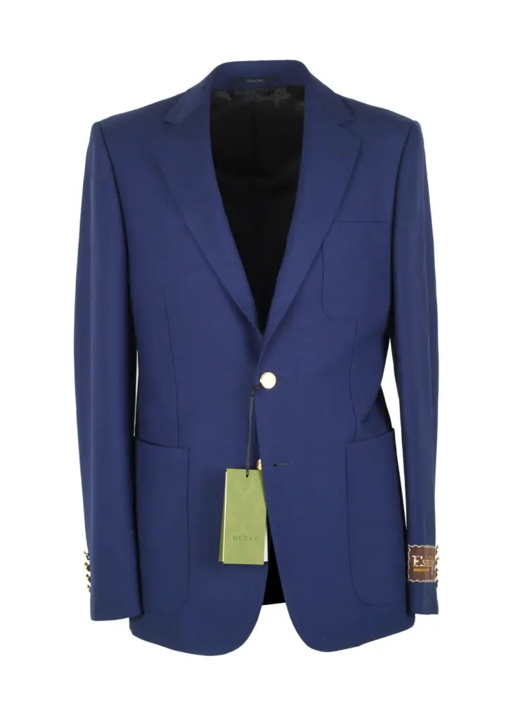 Gucci Blue Blazer Sport Coat Size 44 / 34R U.S.