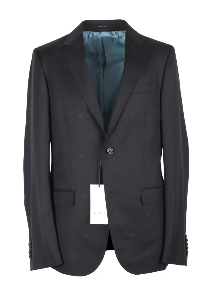 Gucci Blueish Gray Signature Bee Suit
