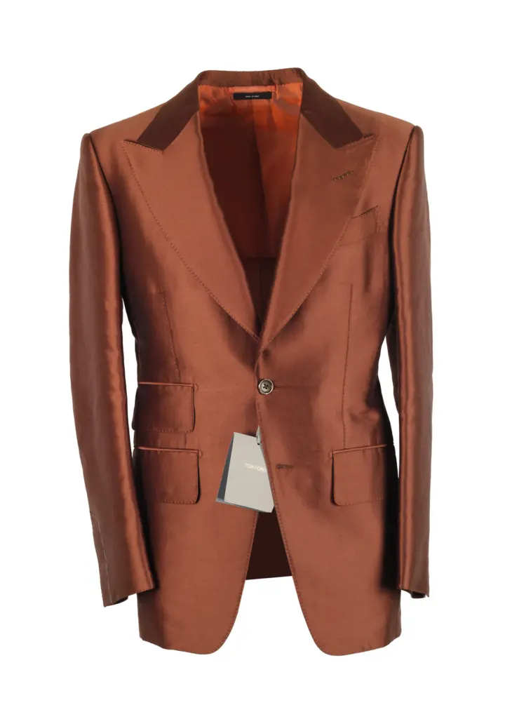 TOM FORD Atticus Brown Linen Sport Coat Size 44C / 34S U.S.