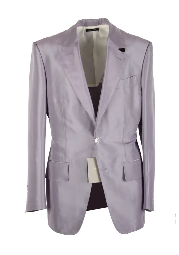 TOM FORD Atticus Lilac Silk Suit Size 46 / 36R U.S.