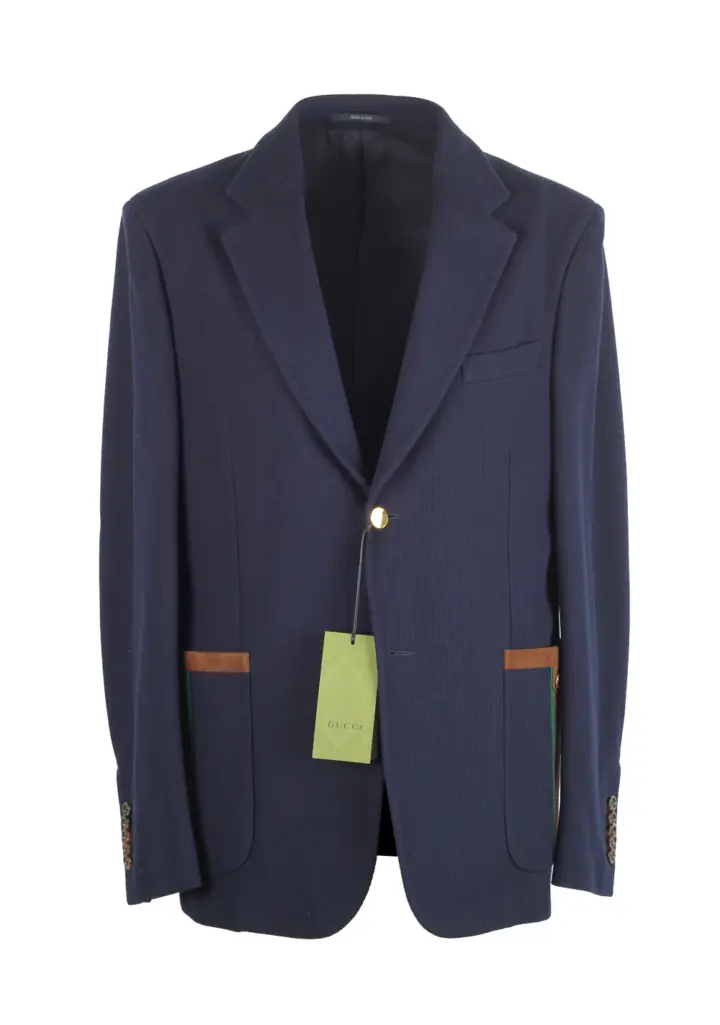 Gucci Blue Cotton Jersey Sport Coat
