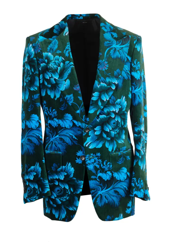 TOM FORD Atticus Blue Green Tuxedo Dinner Jacket Size 46 / 36R U.S.