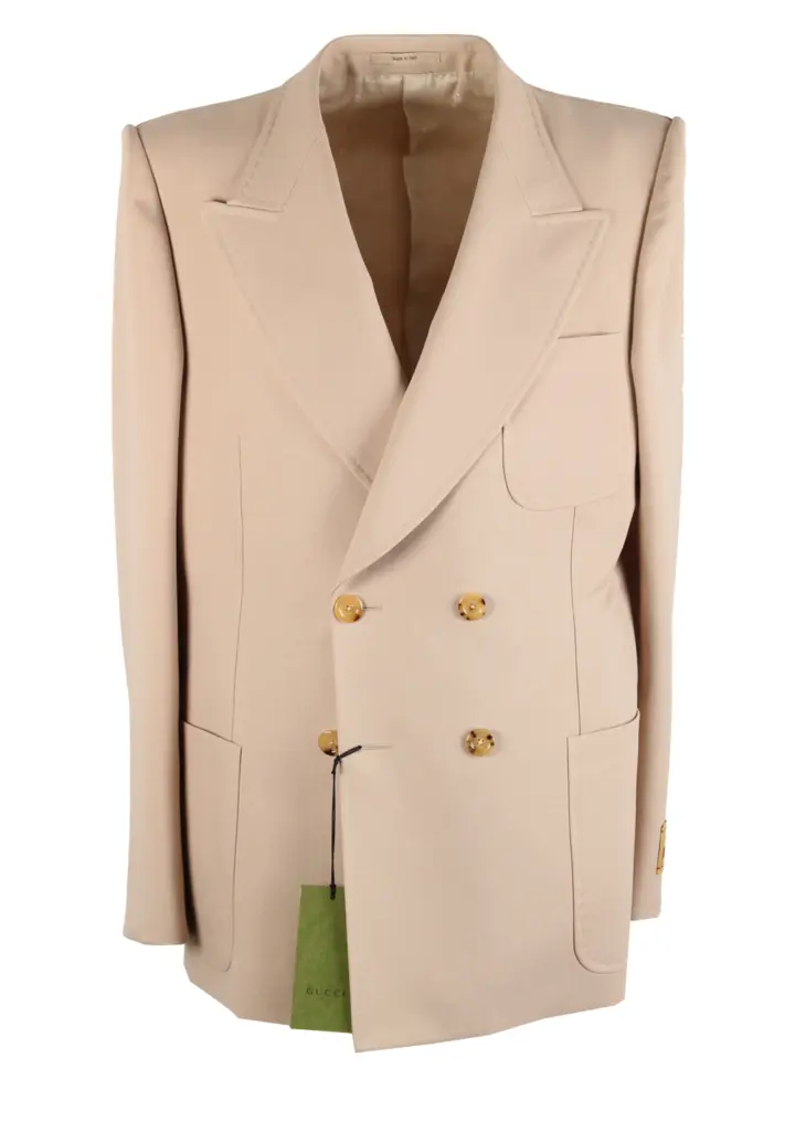 Gucci Beige Double Breasted Sport Coat Size 52 / 42R U.S.