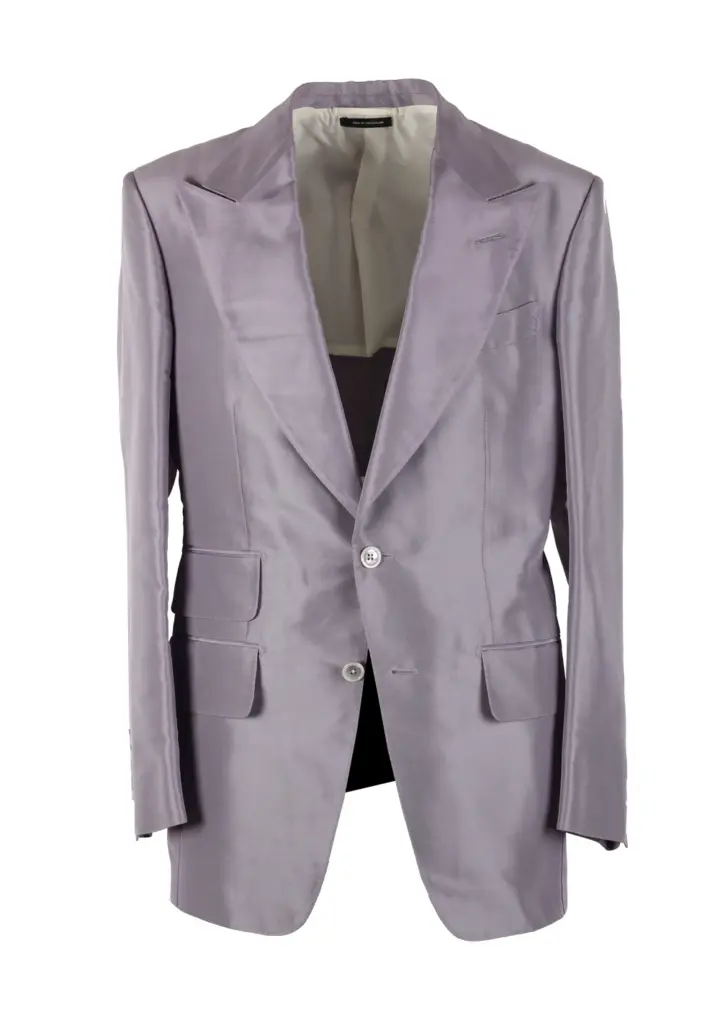 TOM FORD Atticus Lilac Silk Suit Size 46 / 36R U.S.