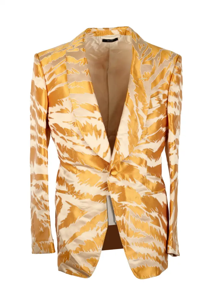 TOM FORD Atticus Gold Tuxedo Dinner Jacket Size 46 / 36R U.S.