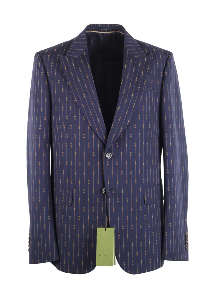 Gucci Blue Striped Signature Suit