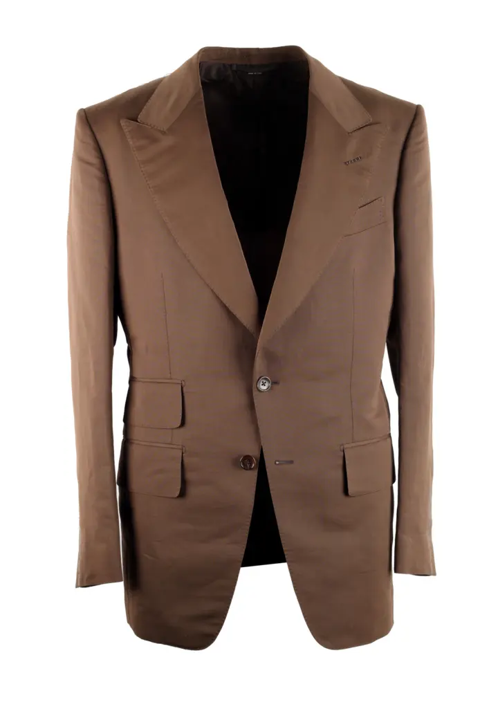 TOM FORD Atticus Brown Cotton Silk Sport Coat