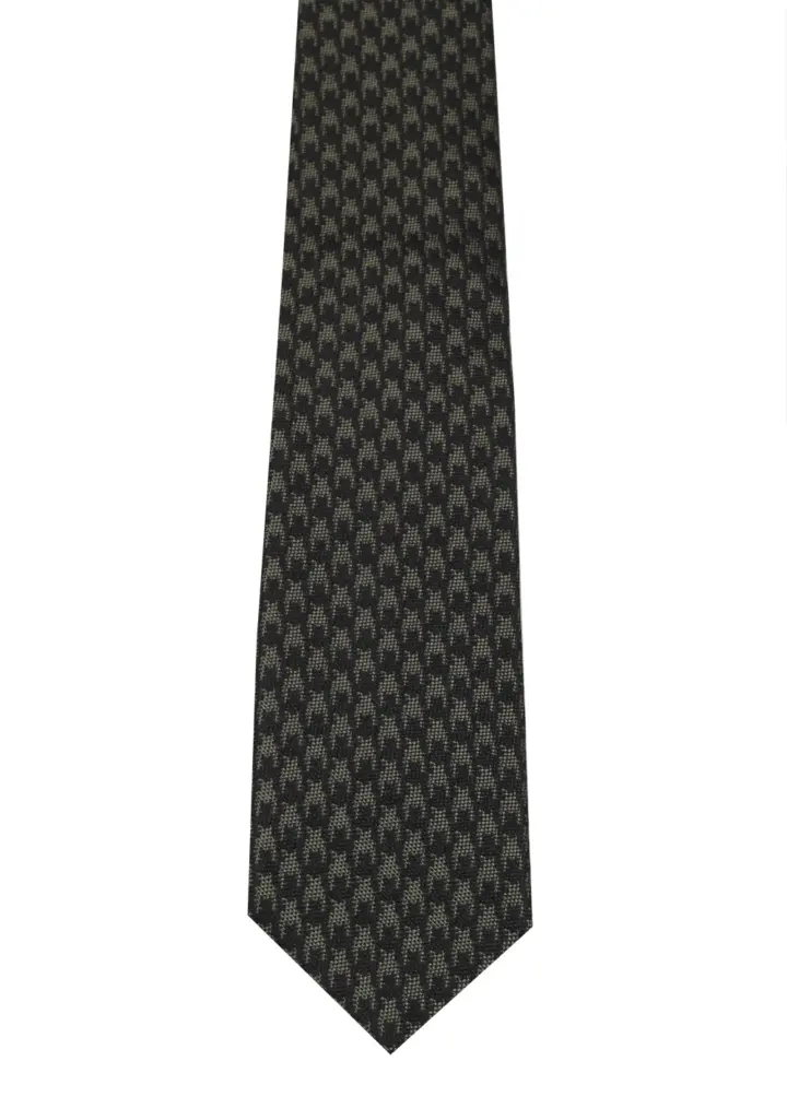 TOM FORD Patterned Black Green Tie In Silk