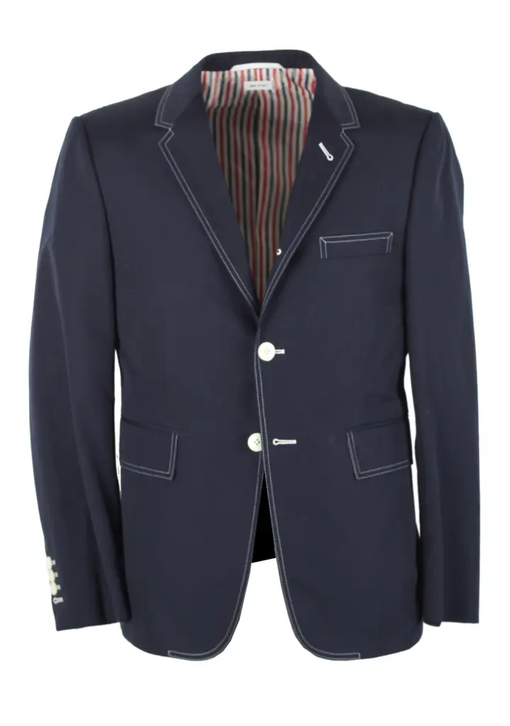 Thom Browne NEW YORK Typewriter Blue Blazer Sport Coat