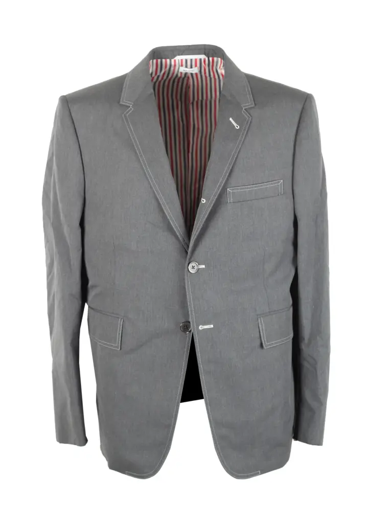 Thom Browne NEW YORK Typewriter Gray Blazer Sport Coat Size 52 / 42 U.S.
