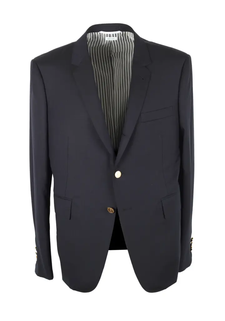 Thom Browne NEW YORK Twill High Armhole Blue Blazer Sport Coat Size 54 / 44 U.S.