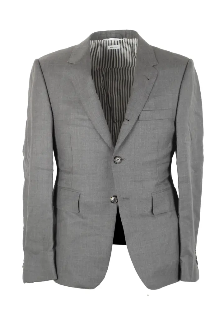 Thom Browne NEW YORK Twill High Armhole Gray Blazer Sport Coat Size 56 / 46 U.S.