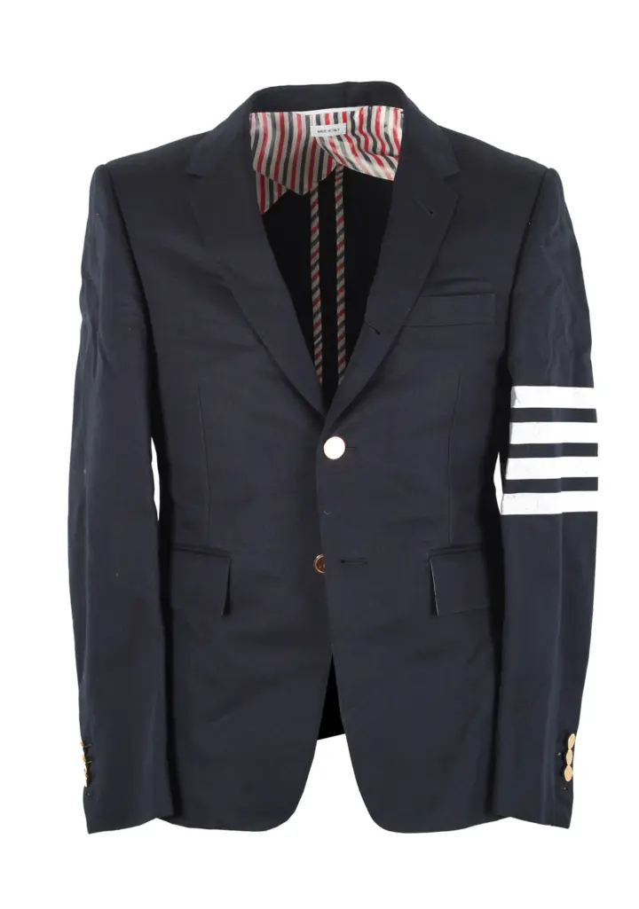 Thom Browne NEW YORK Twill High Armhole Blue Blazer Sport Coat Size 46 / 36R U.S.
