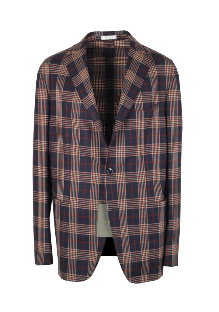 Boglioli K Jacket Blue Checked Sport Coat Size 52 / 42R U.S.