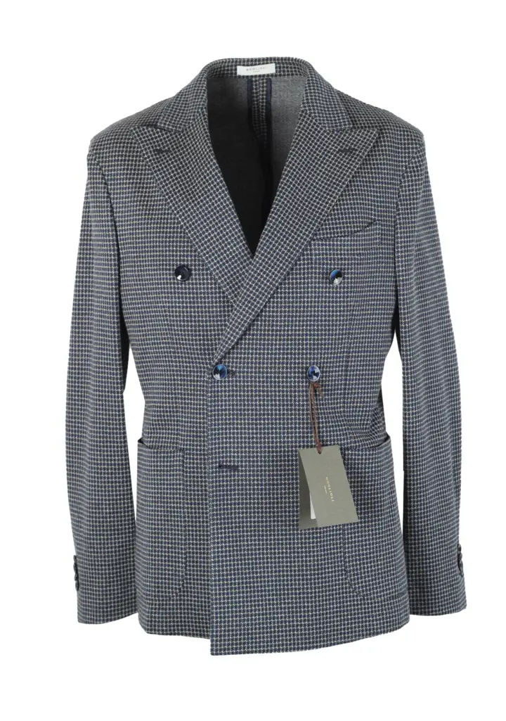 Boglioli K Jacket Blue Double Breasted Sport Coat Size 48 / 38R U.S.