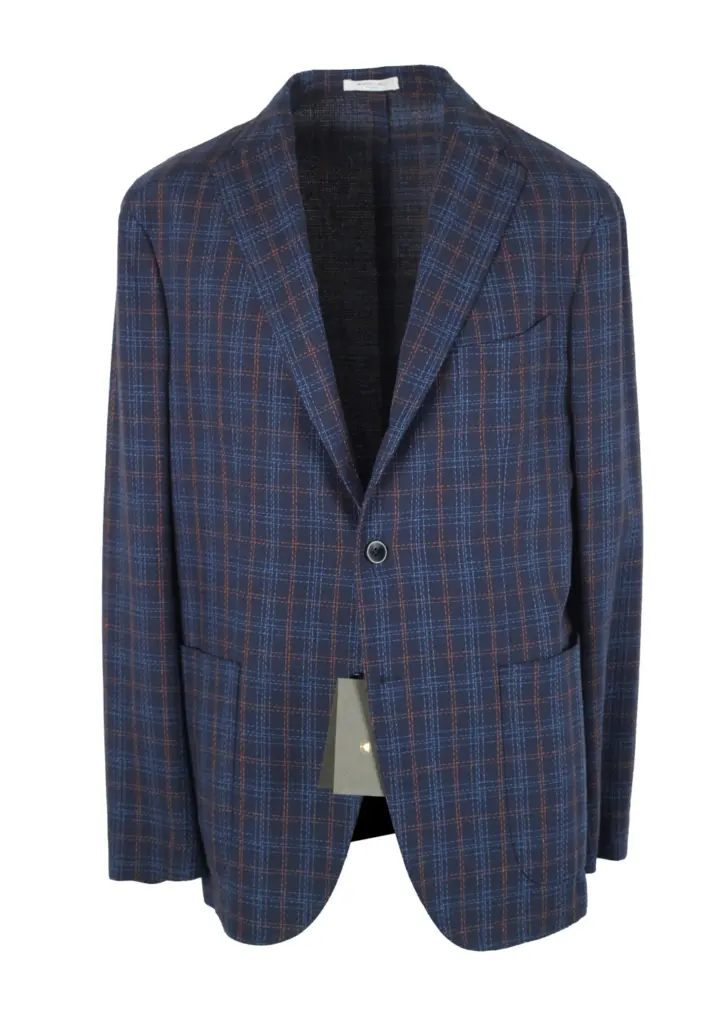 Boglioli K Jacket Brown Checked Sport Coat Size 52 / 42R U.S.