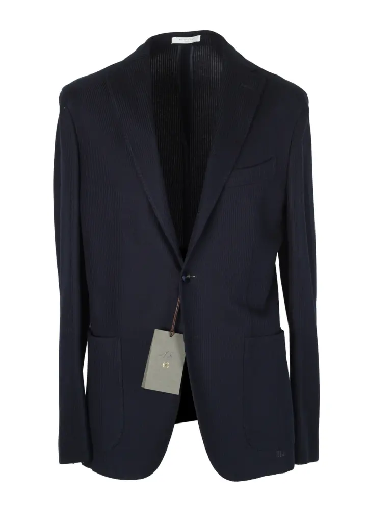 Boglioli K Jacket Blue Sport Coat Size 48 / 38R U.S.