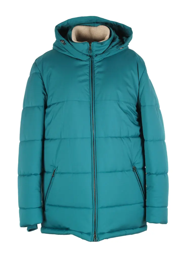 Loro Piana Teal Padded Jacket Coat