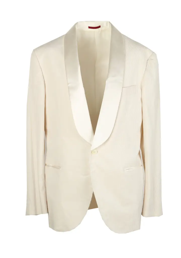 Brunello Cucinelli Ivory Signature Tuxedo Dinner Jacket Size 50 / 40R U.S.
