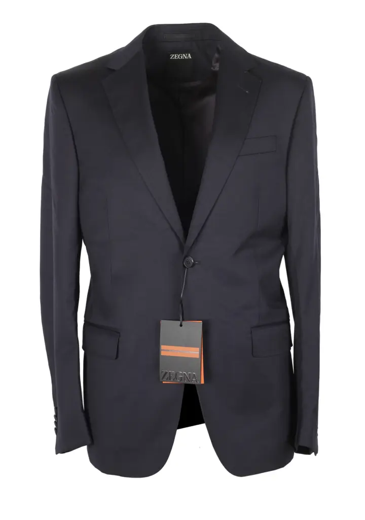 ZEGNA Signature Tailored Blue Suit Size 54 / 44R U.S.