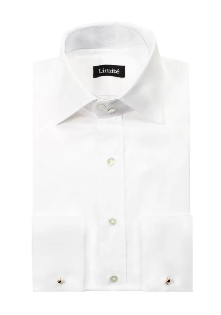 Limité Solid White Signature Shirt With French Cuffs