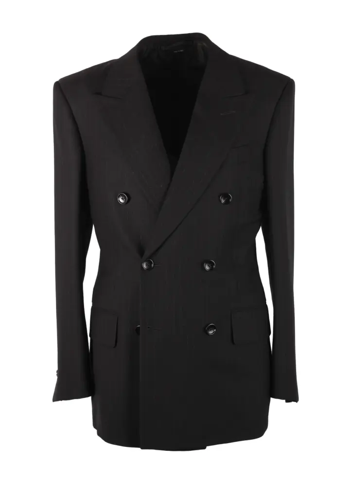 TOM FORD Cooper Black Double Breasted Sport Coat Size 46 / 36R U.S.