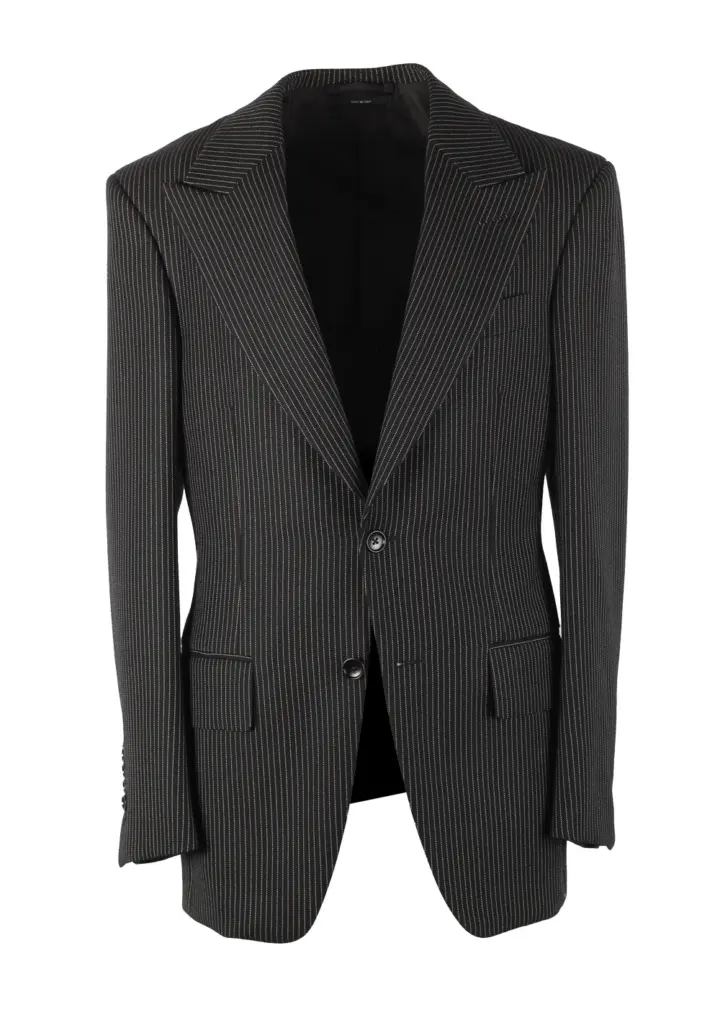 TOM FORD Cooper Striped Black Sport Coat Size 46 / 36R U.S.