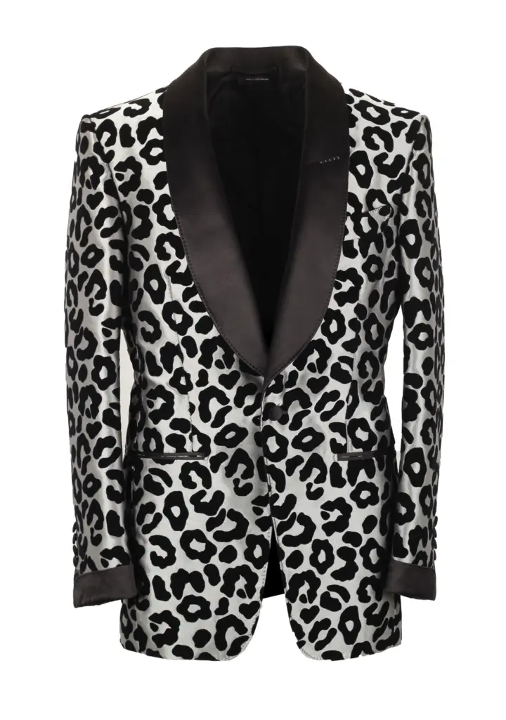 TOM FORD Atticus Black Silver Tuxedo Dinner Jacket Size 46 / 36R U.S.