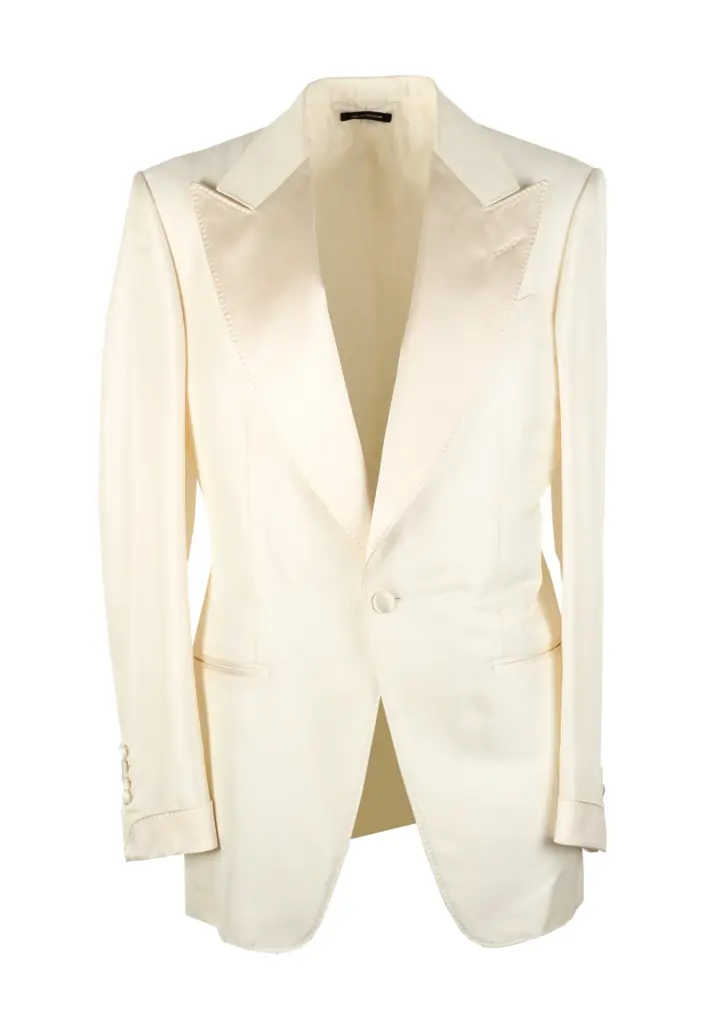 TOM FORD Atticus Ivory Tuxedo Dinner Jacket Size 46 / 36R U.S.