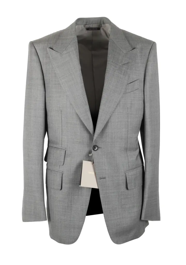 TOM FORD Windsor Signature Solid Gray Sharkskin Suit