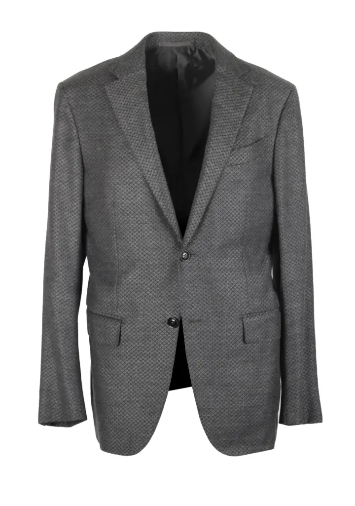 ZEGNA Mil. Easy Gray Sport Coat Size 48 / 38R U.S. In Cashmere Blend