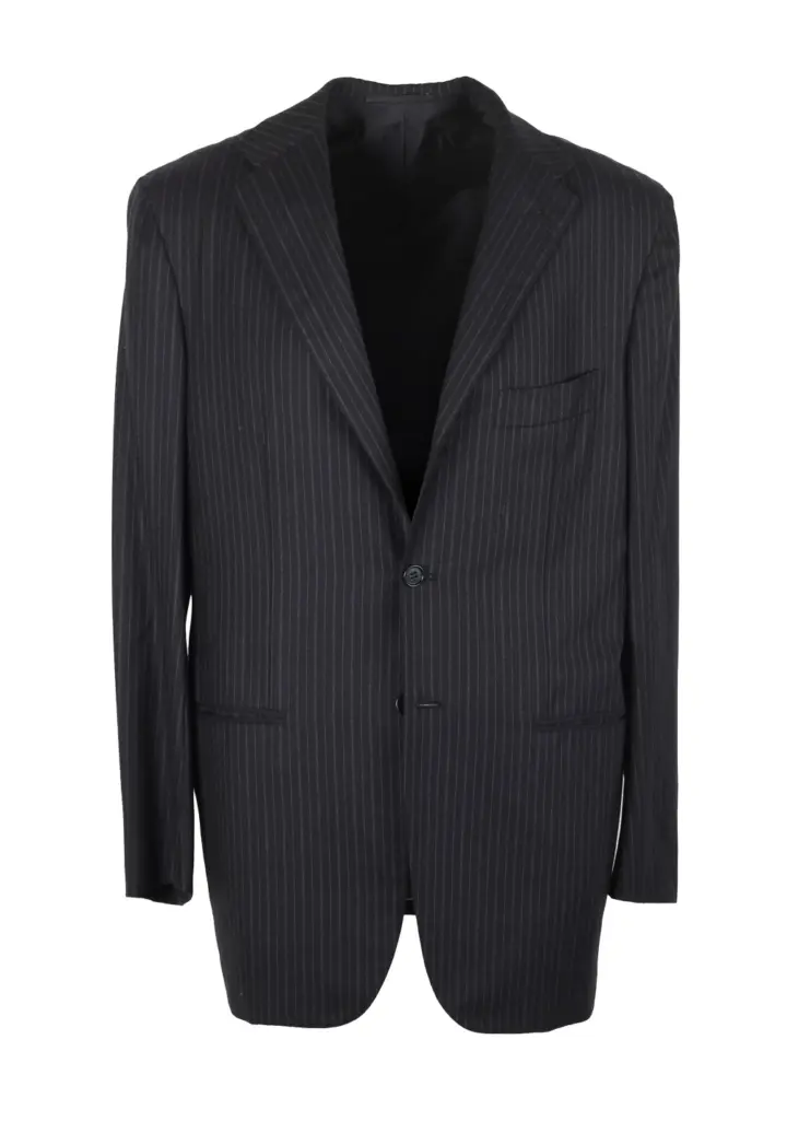 Kiton Gray Striped 14 Micron Suit Size 50 / 40R U.S. In Wool