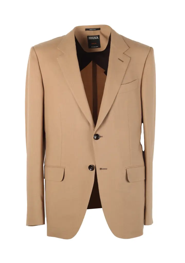 ZEGNA Oasi Cashmere Sand Cashmere Sport Coat Size 50 / 40R U.S.