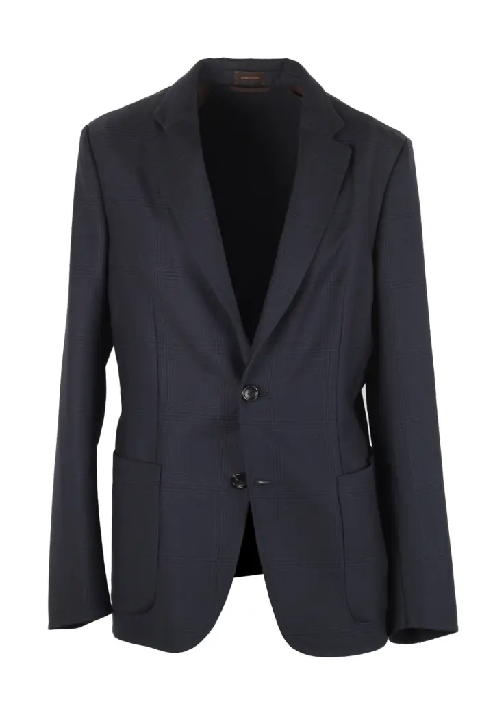 Ermenegildo Zegna Checked Couture Blue Sport Coat