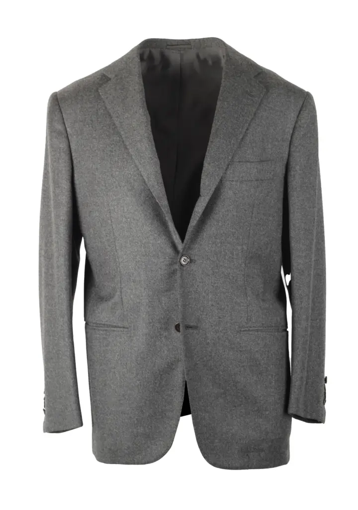 Kiton Gray Sport Coat Size 48 / 38R U.S. In Cashmere