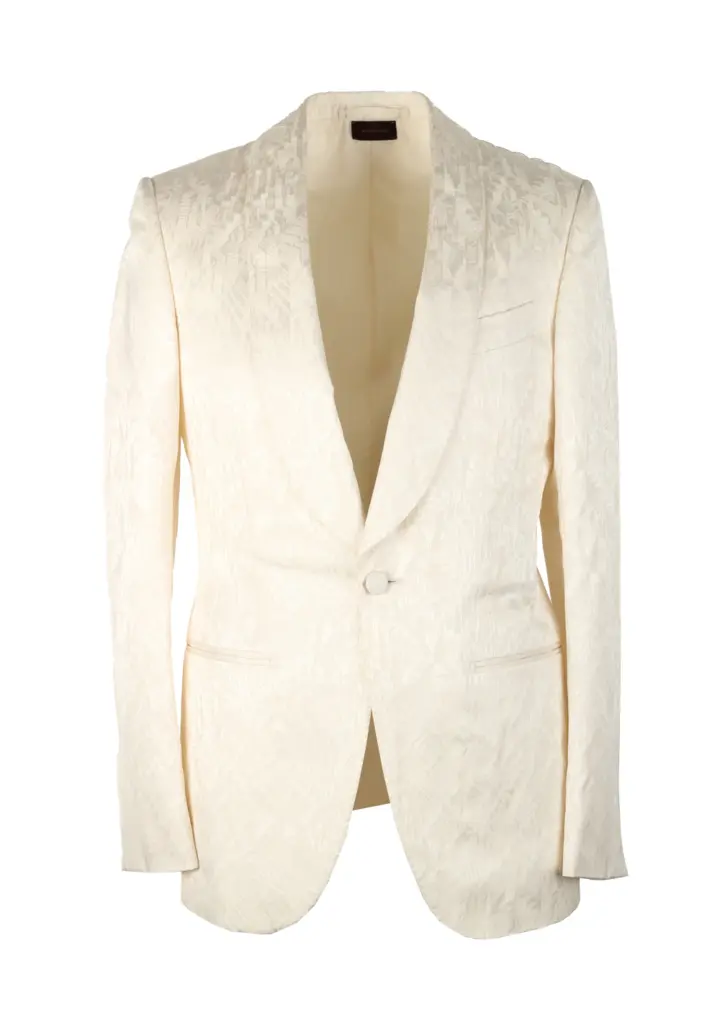 ZEGNA Couture Off White Tuxedo Dinner Jacket Size 44 / 34R U.S.