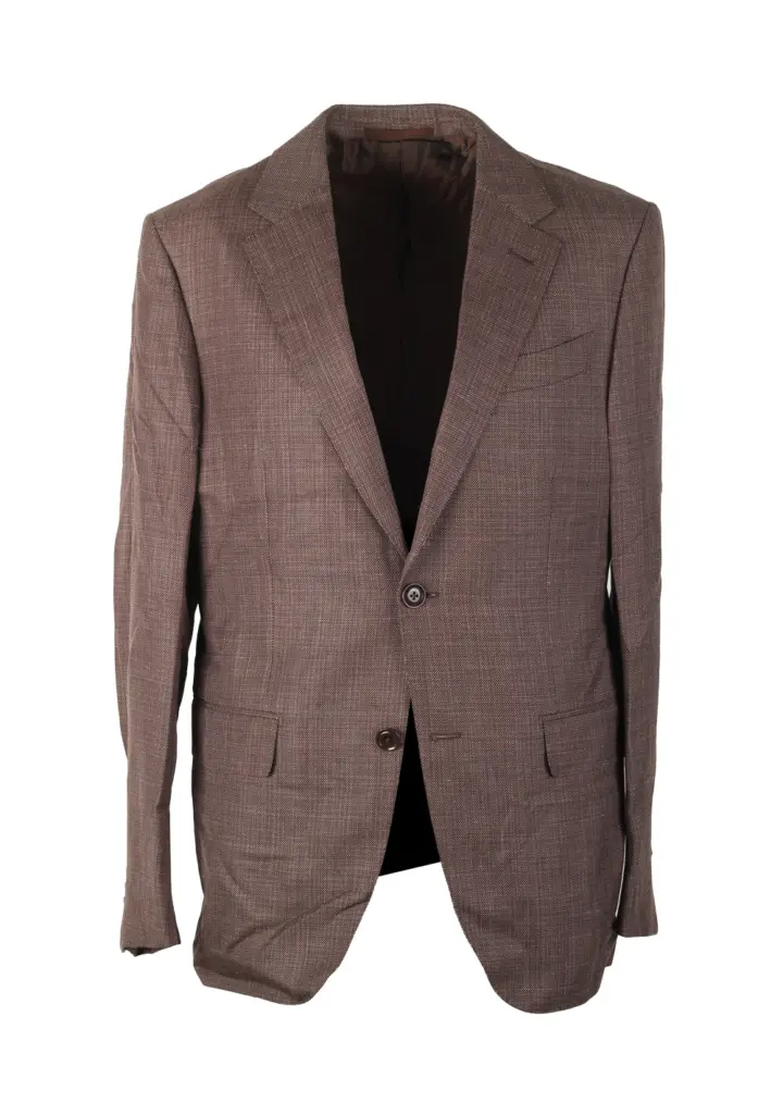 ZEGNA Mil Easy Brown Sport Coat Size 48 / 38R U.S. In Silk Blend