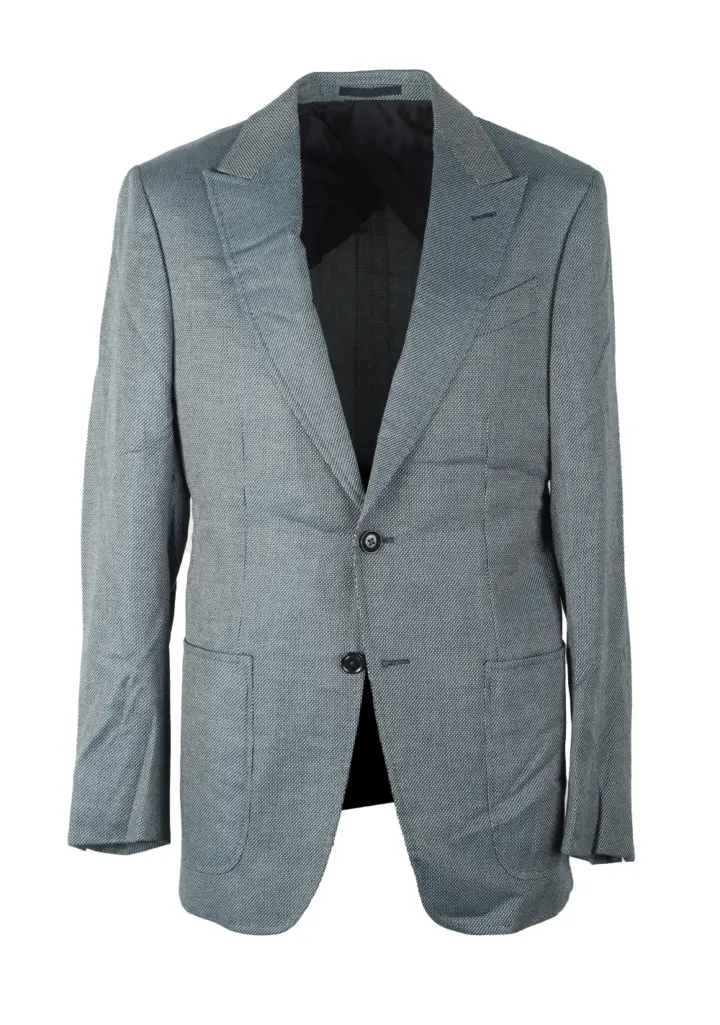 ZEGNA Manhattan Blue Sport Coat Size 48 / 38R U.S. In Cashmere Blend