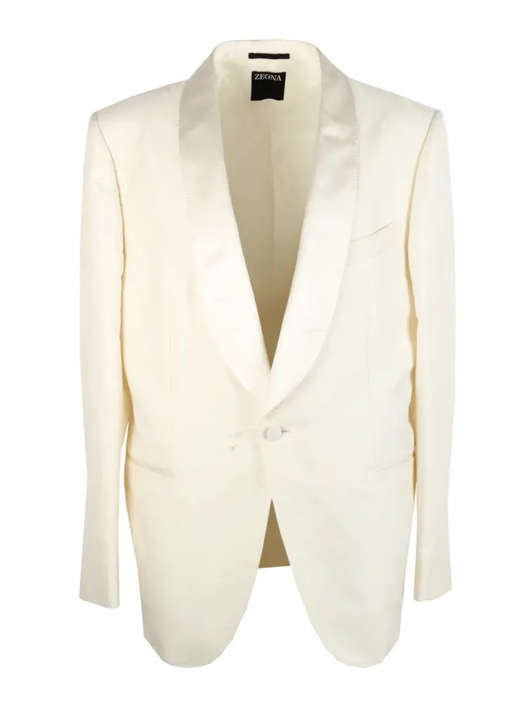 ZEGNA Sartorial Off White Tuxedo Dinner Jacket