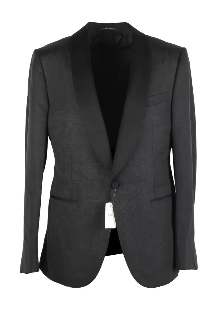 ZEGNA City Black Tuxedo Dinner Jacket Size 48 / 38R U.S.