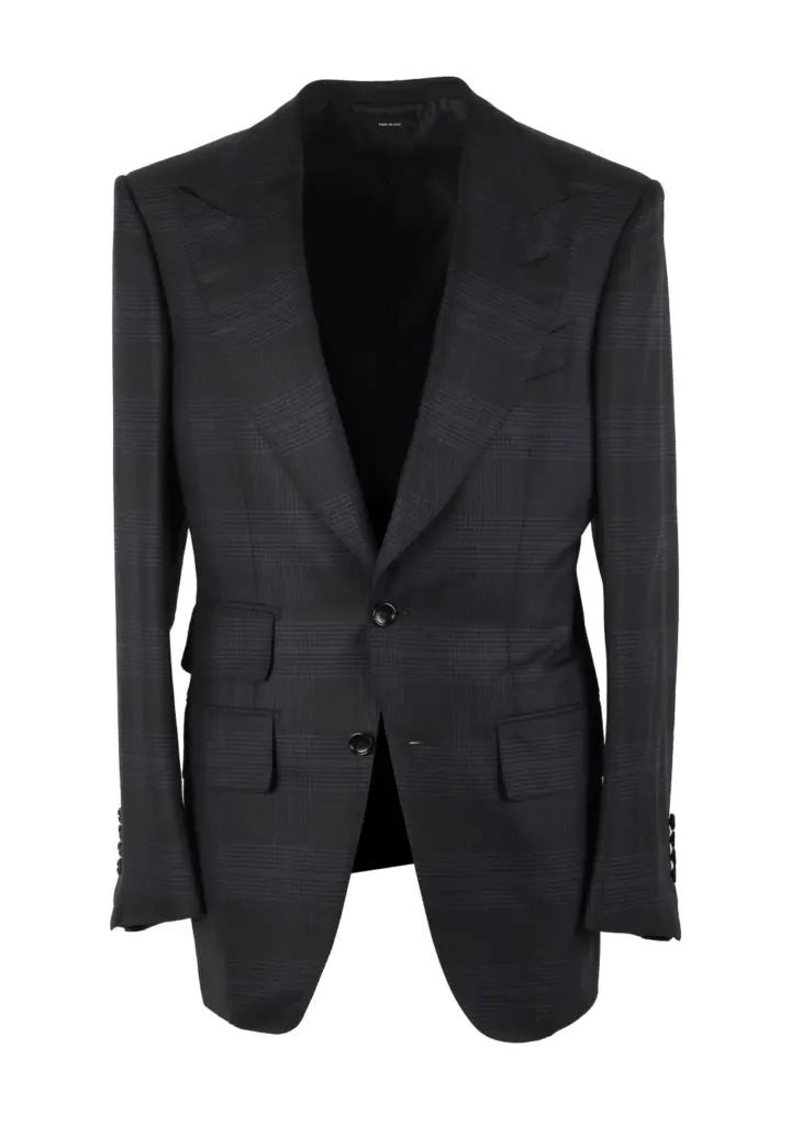 TOM FORD Atticus Blue Checked Sport Coat Size 46 / 36R U.S.
