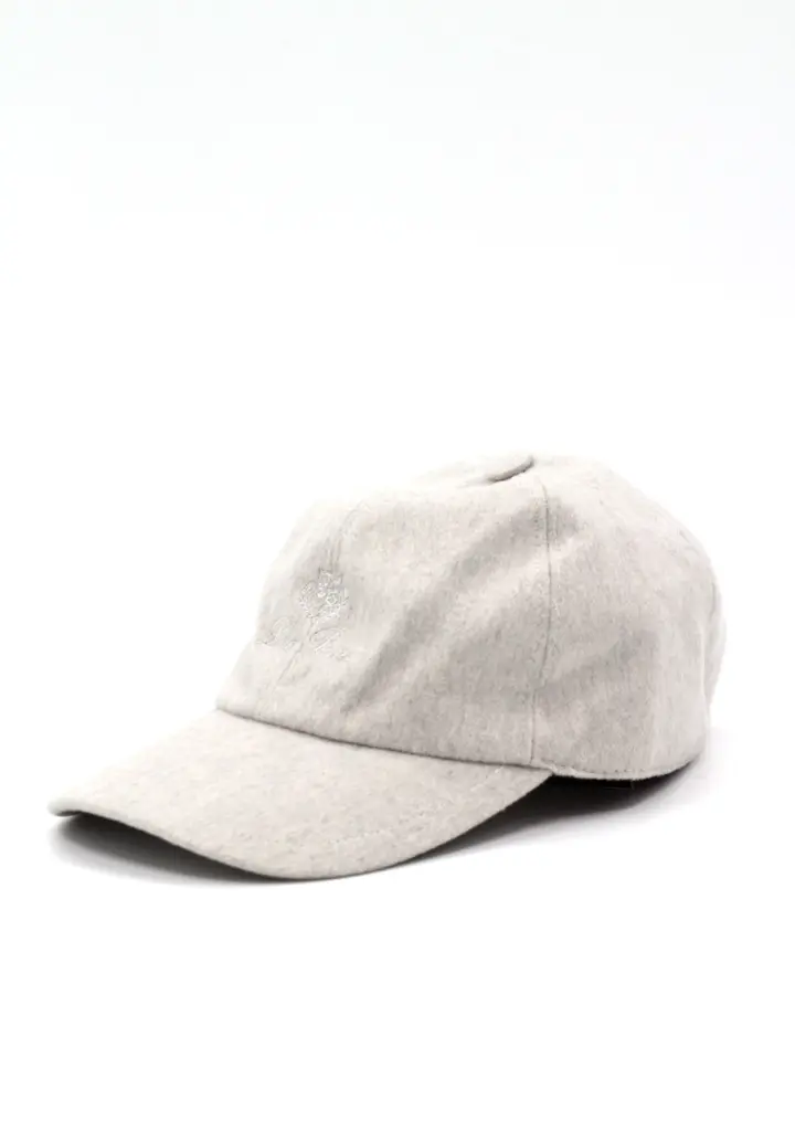 Loro Piana Light Gray Cashmere Baseball Cap Size L (Large)