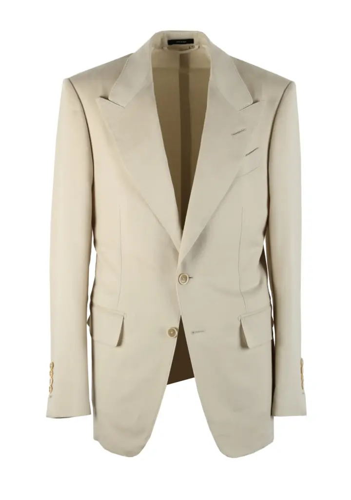TOM FORD Shelton Cashmere Off White Sport Coat Size 48 / 38R U.S.