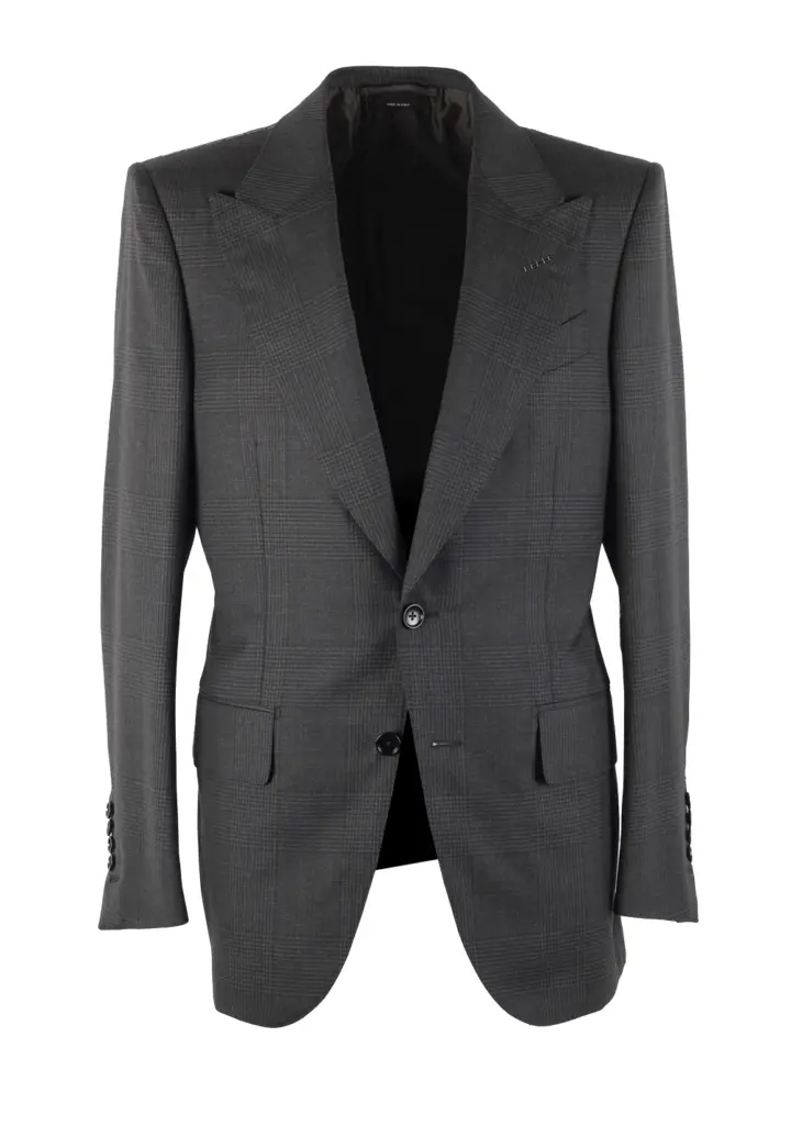 TOM FORD Dyllan Checked Gray Sport Coat Size 48 / 38R U.S.